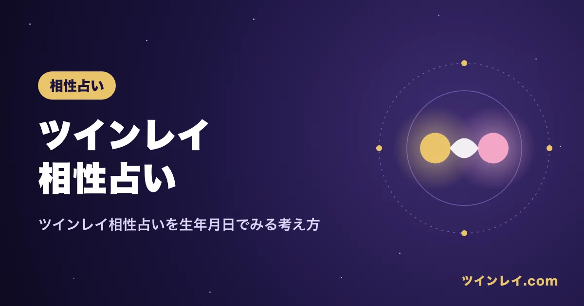 ツインレイ相性占いを生年月日でみる考え方を紹介する記事のアイキャッチ