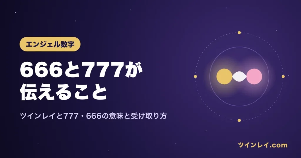 ツインレイと666・777の意味を紹介する記事のアイキャッチ